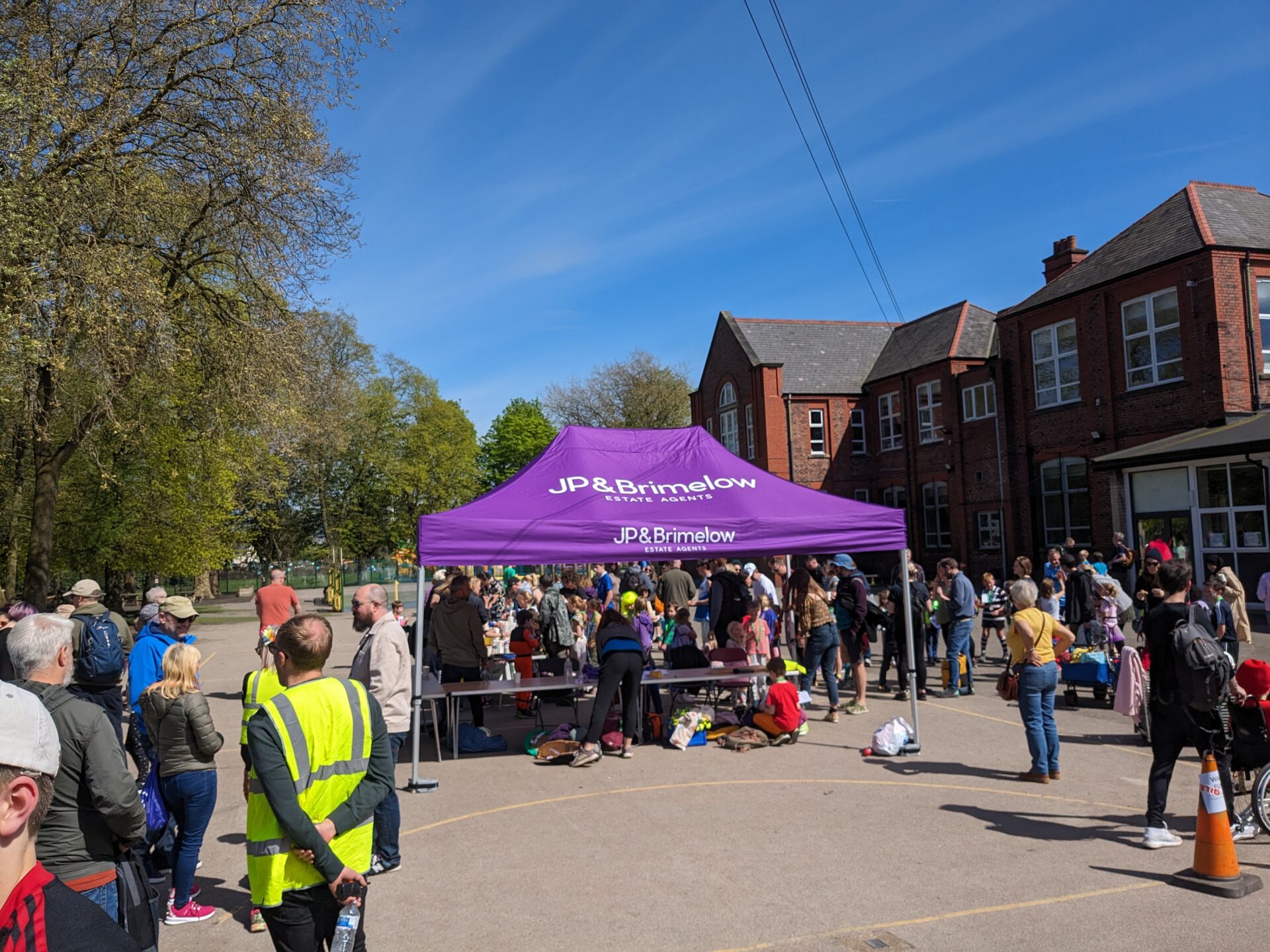 Gazebo – Chorlton Park Primary School Fun run.. - JP & Brimelow