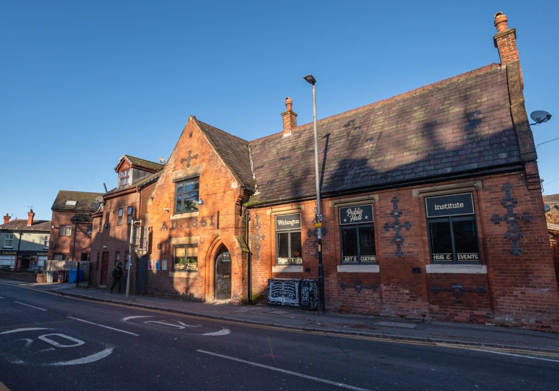 An image of the exterior of Withington Public Hall Institute in Withington, Manchester on Thursday 20 November 2025.
